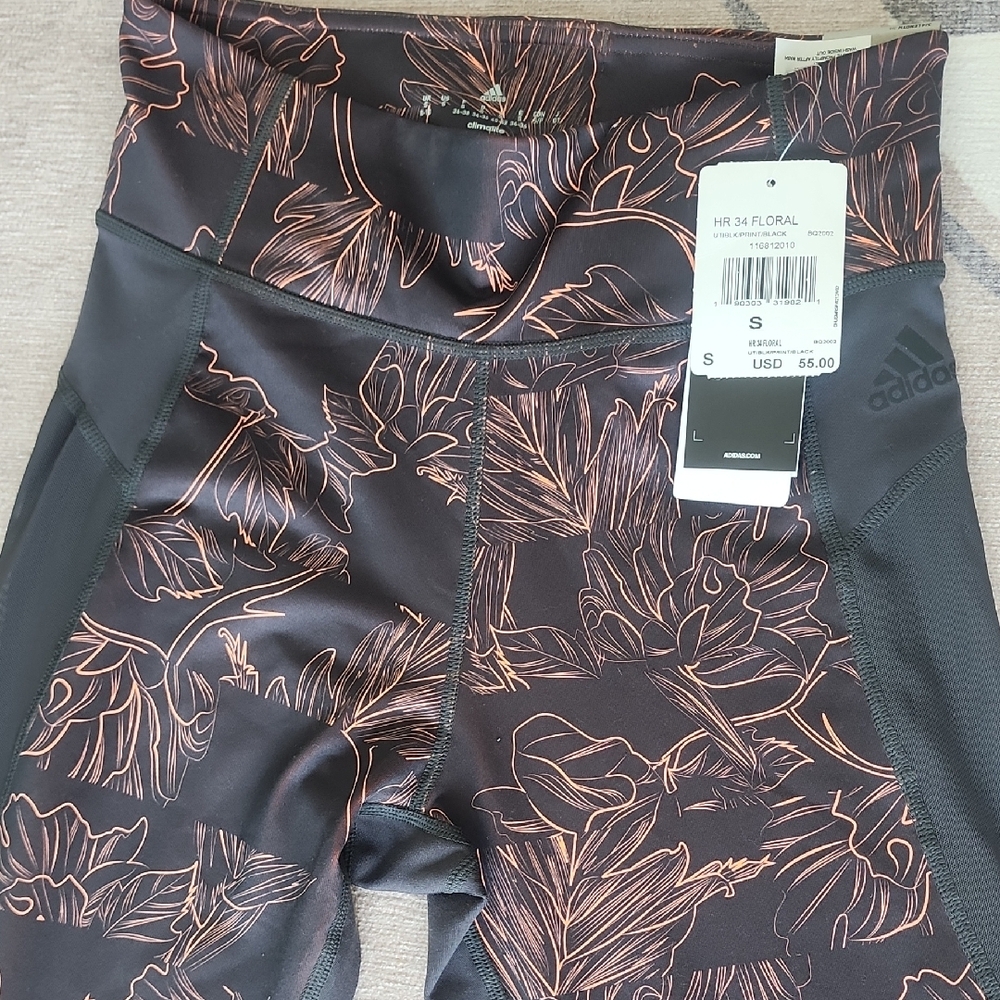 Black and Orange Floral Leggings